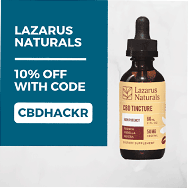 10% de descuento en Lazarus Naturals con el código CBDHACKR